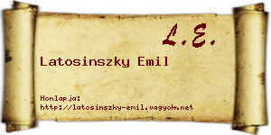 Latosinszky Emil névjegykártya